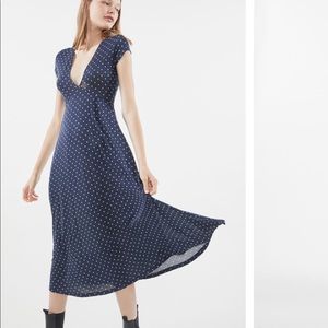 Polka Dot midi dress-with pockets!!